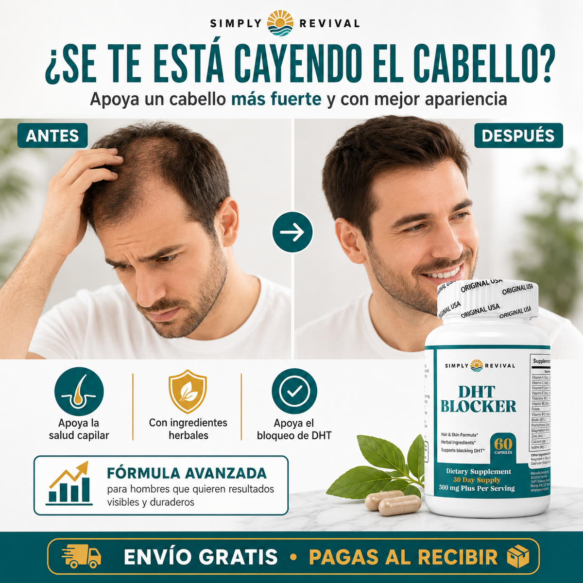 DHT Suplemento para la caida del cabello ( 60 capsulas)