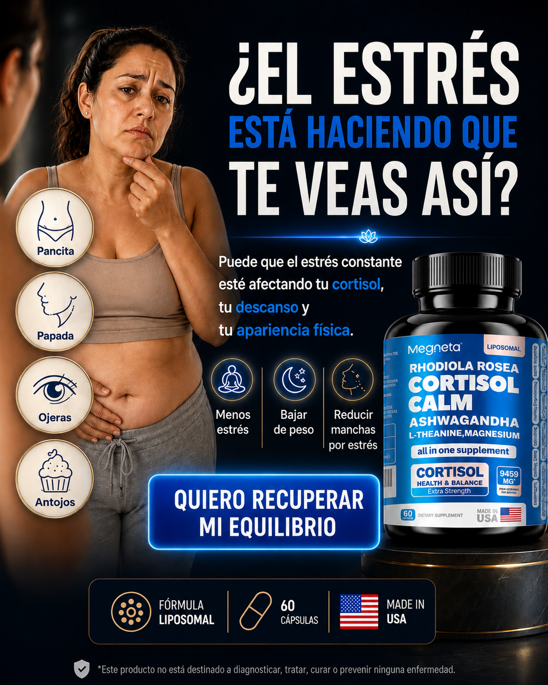 Cortisol Calm Ashwagandha X60 Capsulas