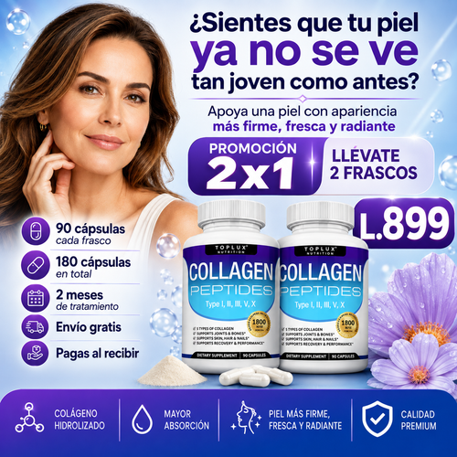 2X1 EN COLAGENO PEPTIDES X90 CAPS (Te llevas 120 capsulas)